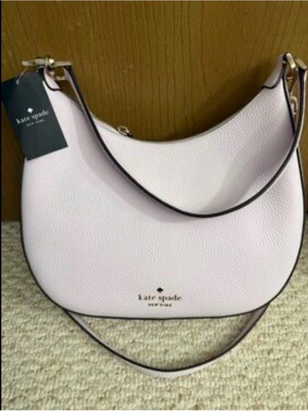 kate spade Janie Pale Amethyst Leather Shoulder Bag NWT originally marked $429